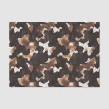 Black Brown Cream Cow Print Birthday