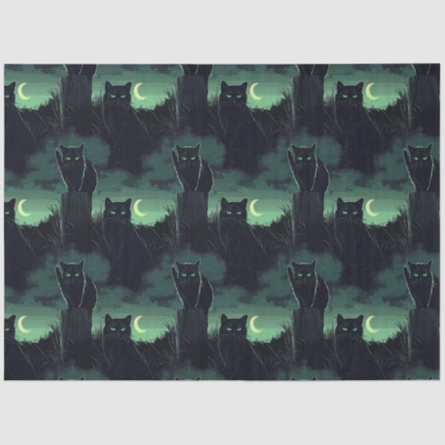 Papel De Seda Black Cat Halloween (Frente )