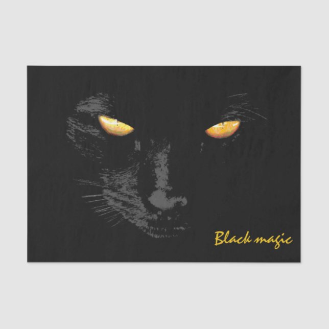 Papel De Seda Black Cat Magic personalizável (Frente )