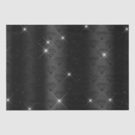 Papel De Seda Black Diamond Elegant Sparkle Noivado Casamento