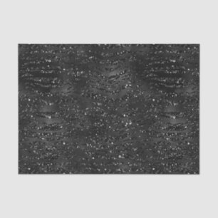 Papel De Seda Black Faux Glitter Zebra Stripes