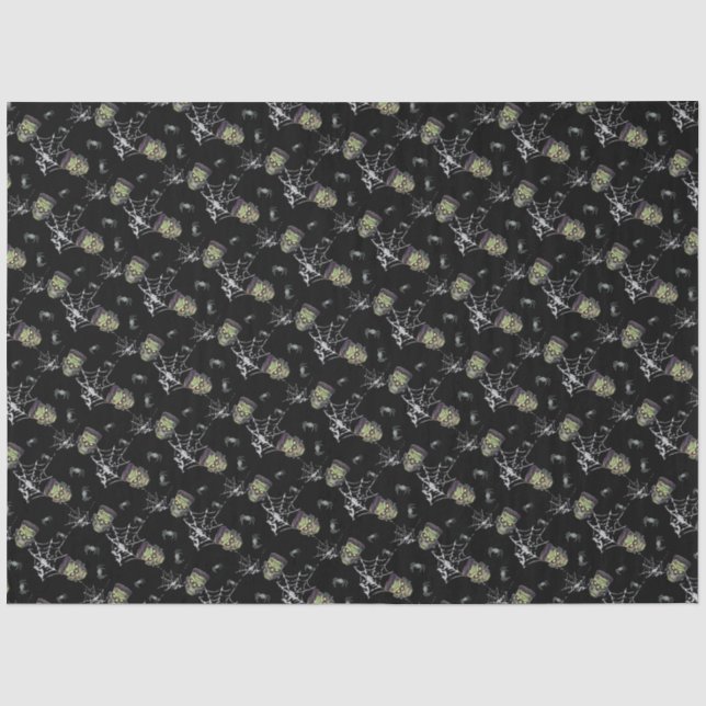 Papel De Seda 🖤 Black Frankenstein 💀 🎃 (Frente )