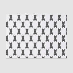Papel De Seda Black French Bulldog / Frenchie Dog Pattern