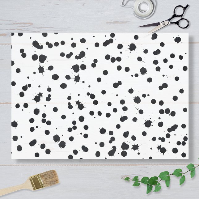 Papel De Seda Black Ink Splatter (Criador carregado)