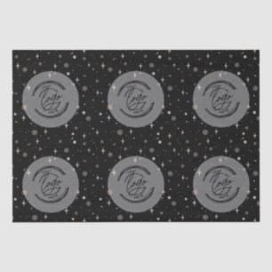 Papel De Seda Black Merry Christmas Business Logo Snowflake Tiss