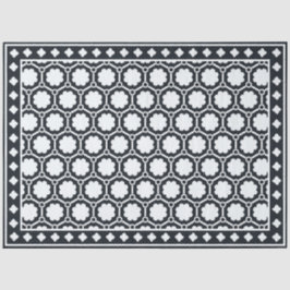 Papel De Seda Black Modern Bone Inlay Decoupage Paper