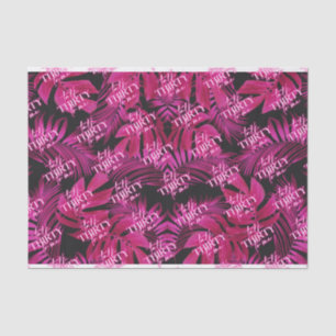 Papel De Seda Black Neon Rosa Falar Trinta para Mim 30º Anivers