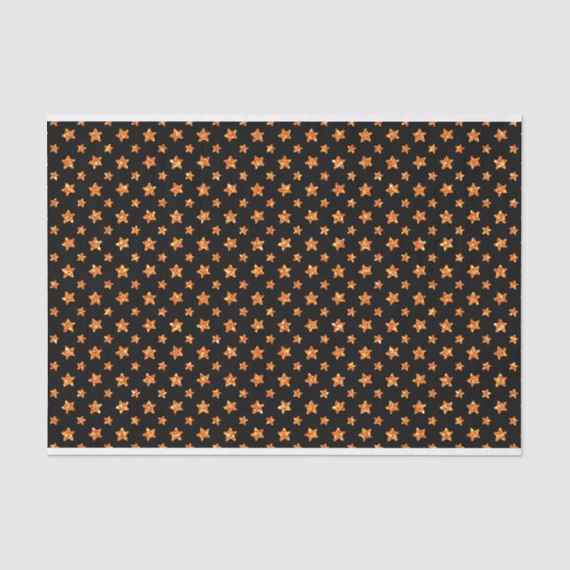 PAPEL DE SEDA BLACK & ORANGE GLITTER PARECE HALLOWEEN (Frente )