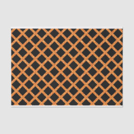 PAPEL DE SEDA BLACK & ORANGE GLITTER PARECE HALLOWEEN