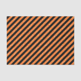PAPEL DE SEDA BLACK & ORANGE GLITTER PARECE HALLOWEEN