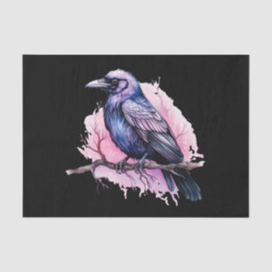 Papel De Seda Black Raven em uma Ilustração de Ramificação