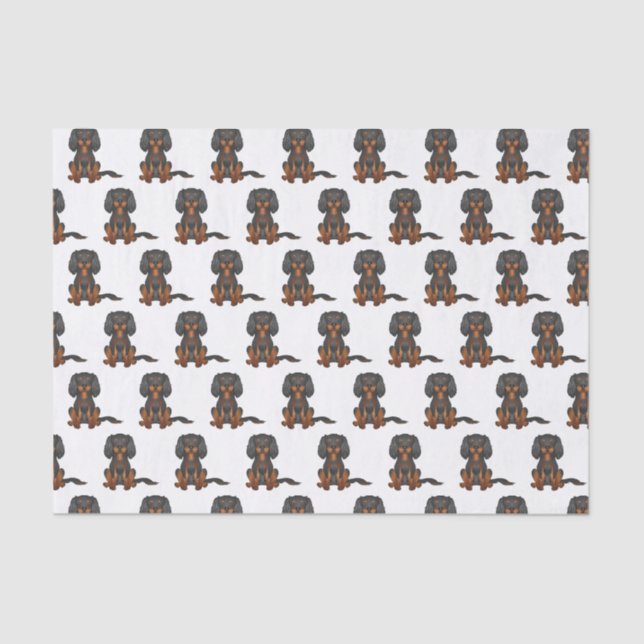 Papel De Seda Black & Tan Cavalier King Charles Spaniel (Frente )