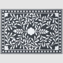 Papel De Seda Black Traditional Bone Inlay Decoupage Paper