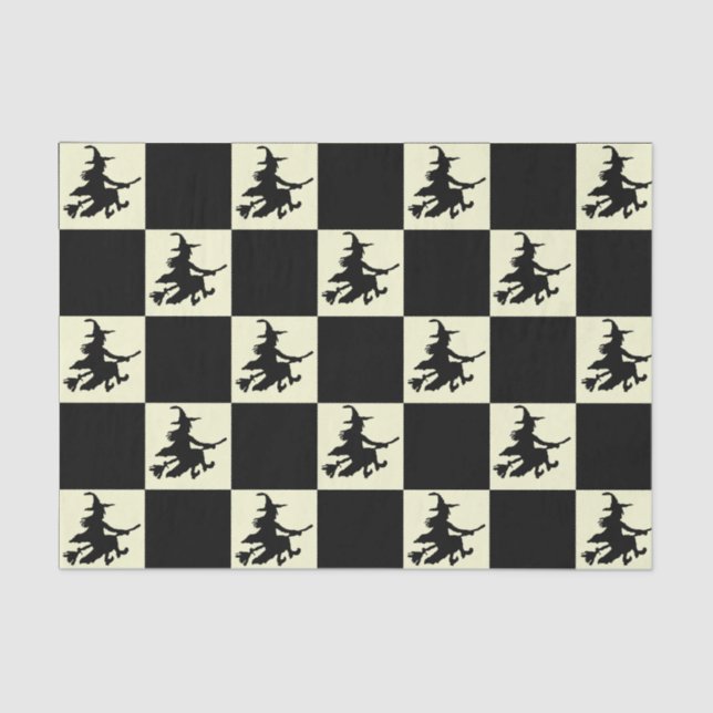 Papel De Seda Black Witches Checkered (Frente )