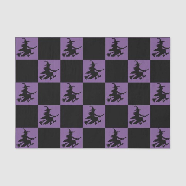 Papel De Seda Black Witches Checkered (Frente )