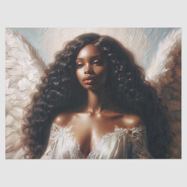 Papel De Seda Black Woman Angel Angelcore (Frente )