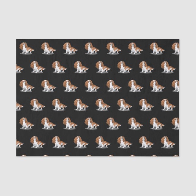 Papel De Seda Blenheim Cavalier King Charles Spaniel Cartoon Dog (Frente )