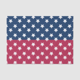 Papel De Seda Bloco De Cor Azul E Vermelho Com Estrelas Brancas