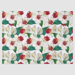 Papel De Seda Blogues tropicais Red E White Summer