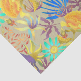 Papel De Seda Blooming Mystical Floral Grey