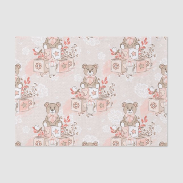 PAPEL DE SEDA BLOQUEIOS DE CARNE DE GAROTA DE BEBÊ (Frente )