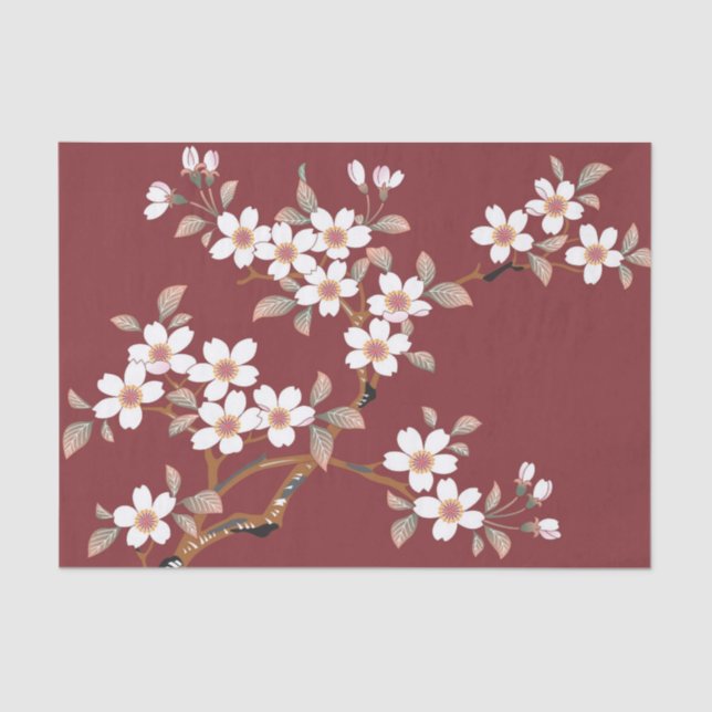Papel De Seda Blossomas de Cereja Japoneses (Frente )