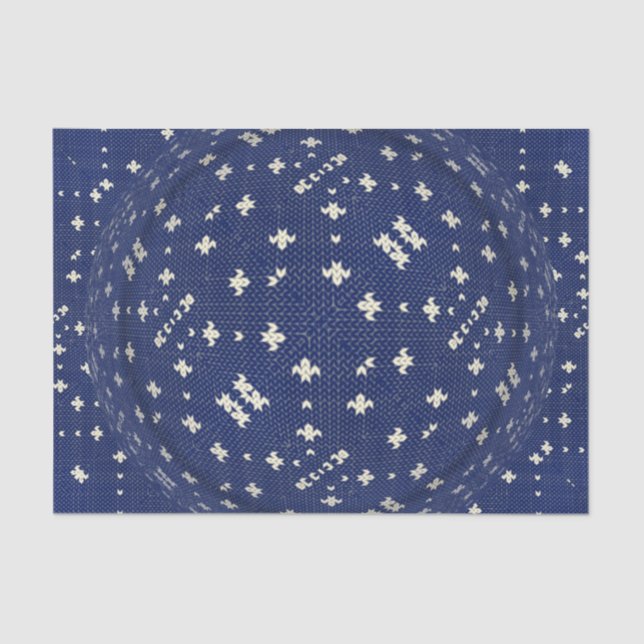 Papel De Seda Blue Bandana Nordic (Frente )