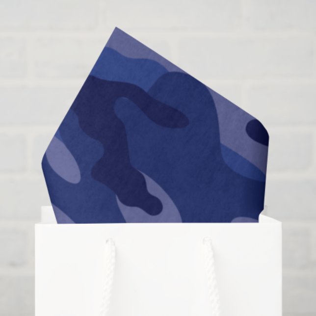 Papel De Seda Blue Camo Adventure Sports Fun (Sacola de presentes)