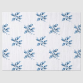 Papel De Seda Blue Christmas Gnomes