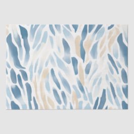 Papel De Seda Blue Cream Abstrato Beach