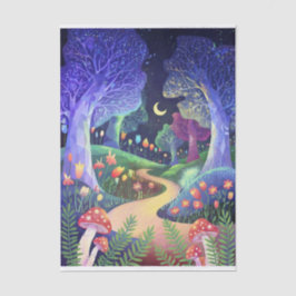 Papel De Seda Blue Fairyland Woodland Fantasy,