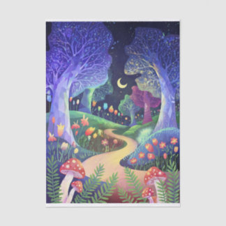 Papel De Seda Blue Fairyland Woodland Fantasy,