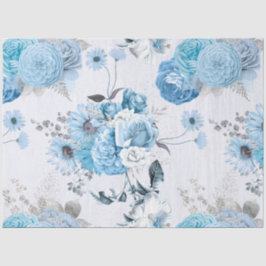 Papel De Seda Blue Floral Series Design 1