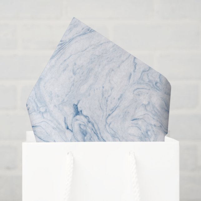 Papel De Seda Blue Haven Marble (Sacola de presentes)