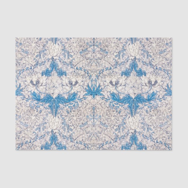 Papel De Seda Blue Honeysuckle (por William Morris) (Frente )