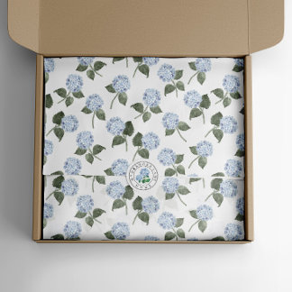 Papel De Seda Blue Hydrangea Bloom Floral