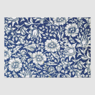 Papel De Seda Blue Mallow, padrão de colheita de William Morris 