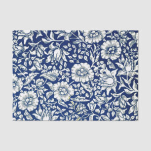 Papel De Seda Blue Mallow, padrão floral vintage de William Mor