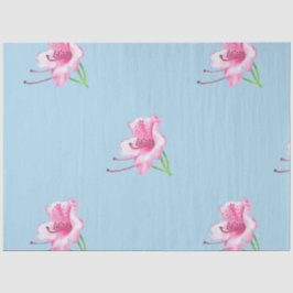 Papel De Seda Blue mug with pink Lilly's 