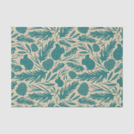 Papel De Seda Blue Retro Cozy Charme Natal