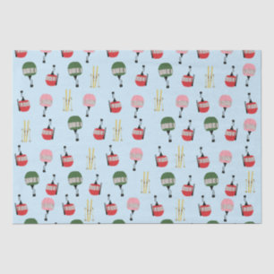 Papel De Seda Blue Retro Ski Lift Gondola Winter Skiing