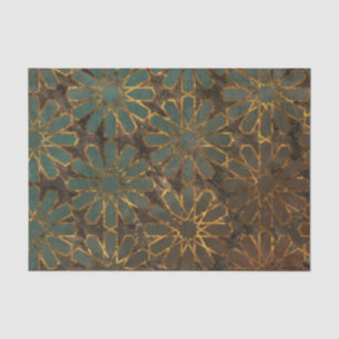 Papel De Seda Blue Rosy Brown Arabesque