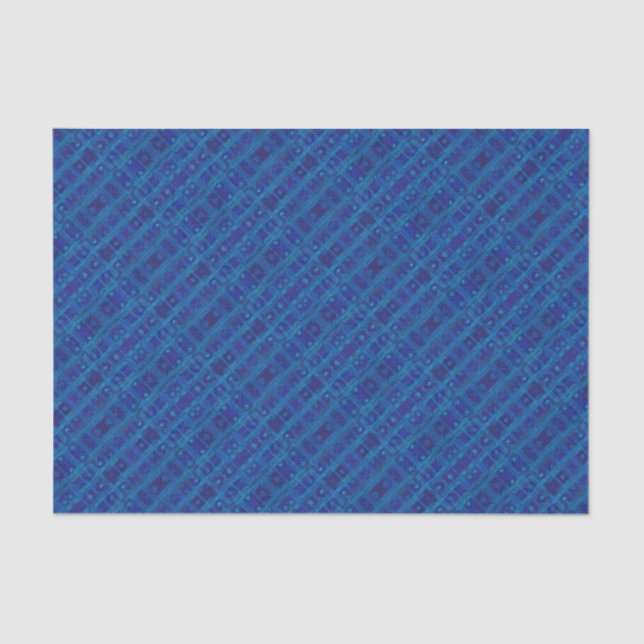 Papel De Seda Blue sapphire weave, seamless geometric pattern (Frente )