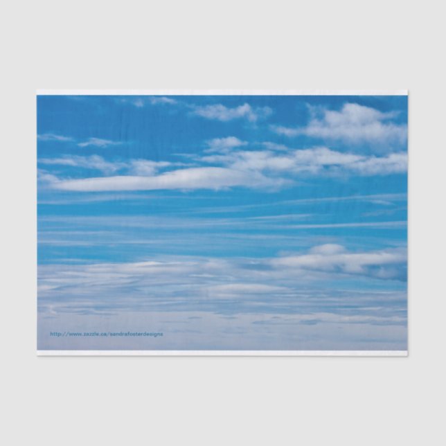 Papel De Seda Blue Sky With Cloud Streaks (Frente )