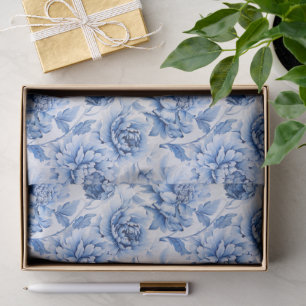 Papel De Seda Blue Toile de Jouy