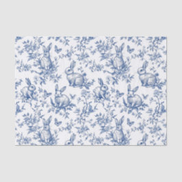 Papel De Seda Blue Toile De Jouy Coelhinho da Páscoa