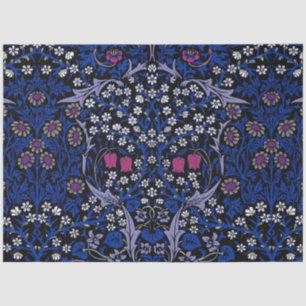 Papel De Seda Blue Vintage Floral Patterno, William Morris
