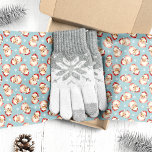 Papel De Seda Blue Vintage Watercolor Papai Noel Natal<br><div class="desc">Envolva seus presentes em encanto festivo com este papel de tecido de Natal Santa Claus. Apresentando um padrão repetitivo de ilustrações clássicas de Papais noeis, este papel de tecido adiciona um toque nostálgico ao seu empacotamento de férias. A design de aquarela contra o fundo de férias dá um olhar retrô,...</div>