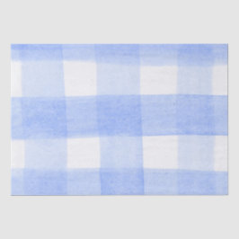 Papel De Seda Blue White Gingham Check