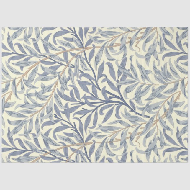 Papel De Seda Blue Willow Bough (por William Morris) (Frente )